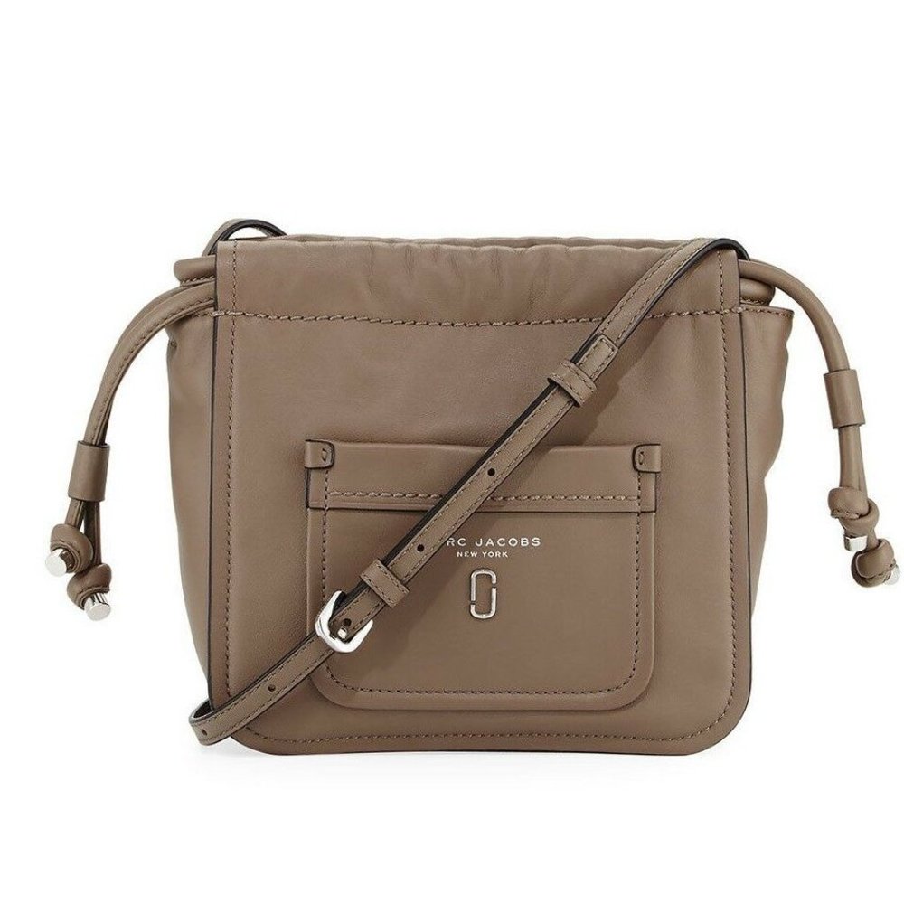 Marc Jacobs Tied Up Drawstring Crossbody Bag NWT Mushroom $325